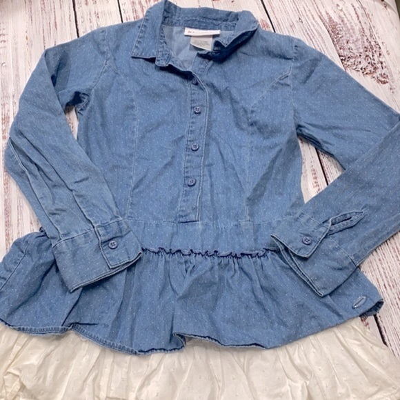 American girl denim ruffle tunic/dress size 8 - Picture 11 of 15
